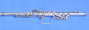 Photo of a flute with linear fingering