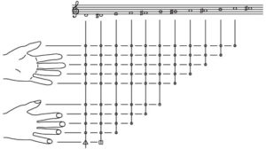 Diagram of finger placement