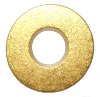 Photo of a gold plated flute pad